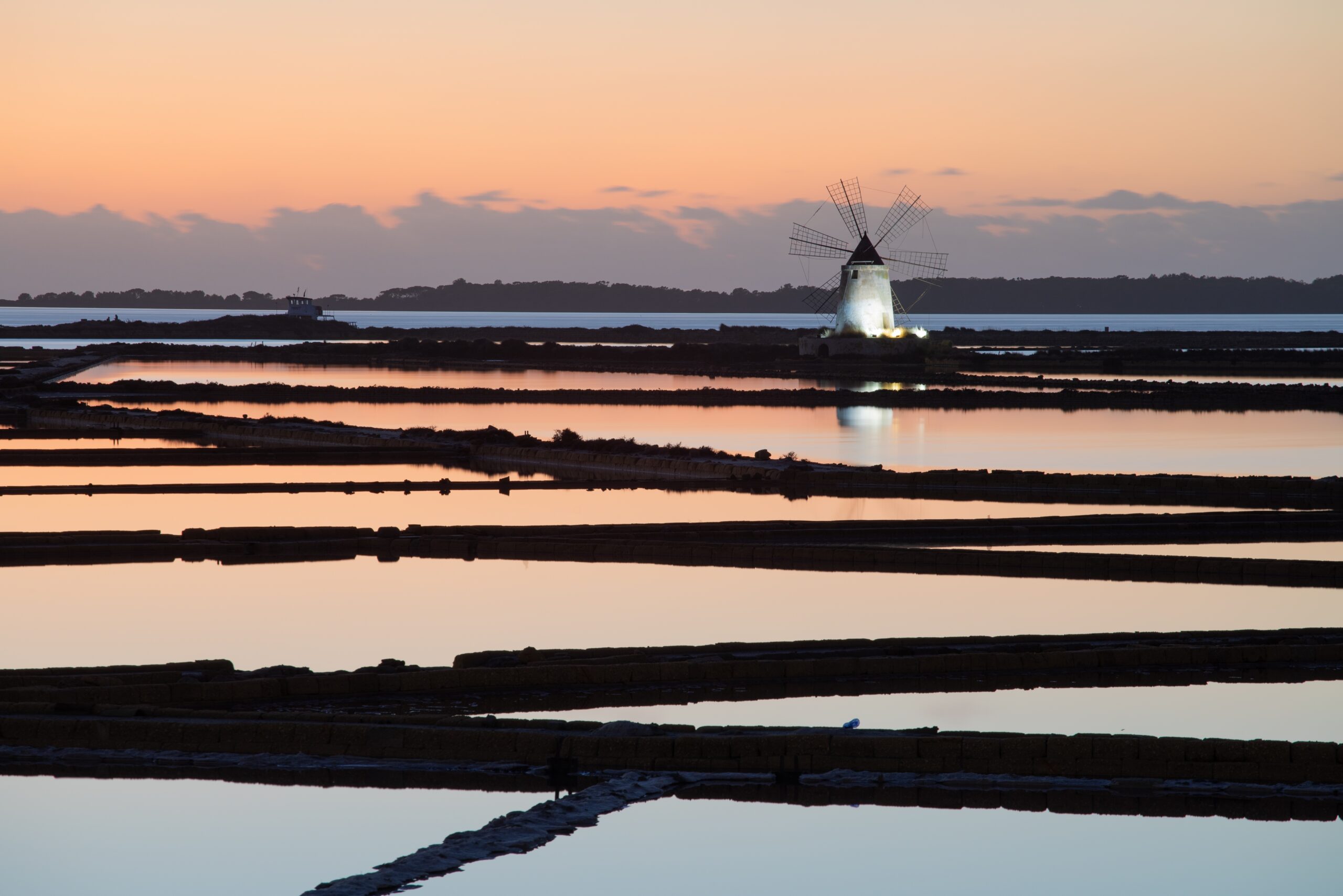 Trapani in 3 giorni: Vista al tramonto sulle saline di Trapani
